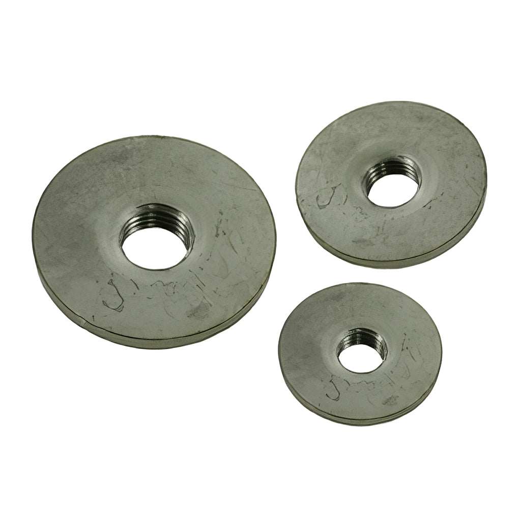 304 stainless steel round threaded weldable plate for strong corrosion-resistant fixing points in round steel tubing
