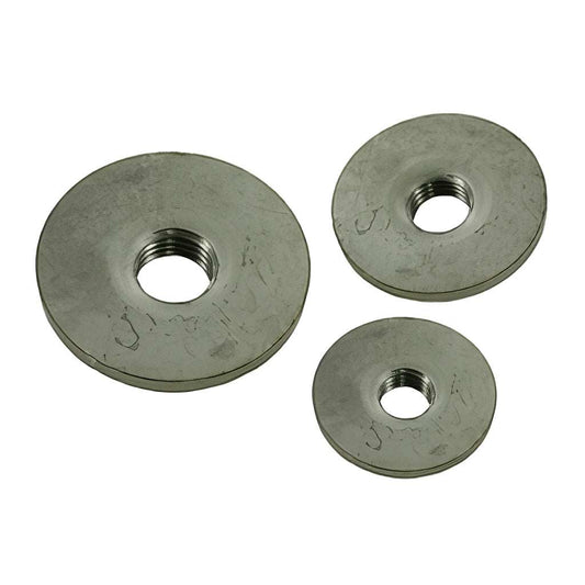 304 stainless steel round threaded weldable plate for strong corrosion-resistant fixing points in round steel tubing