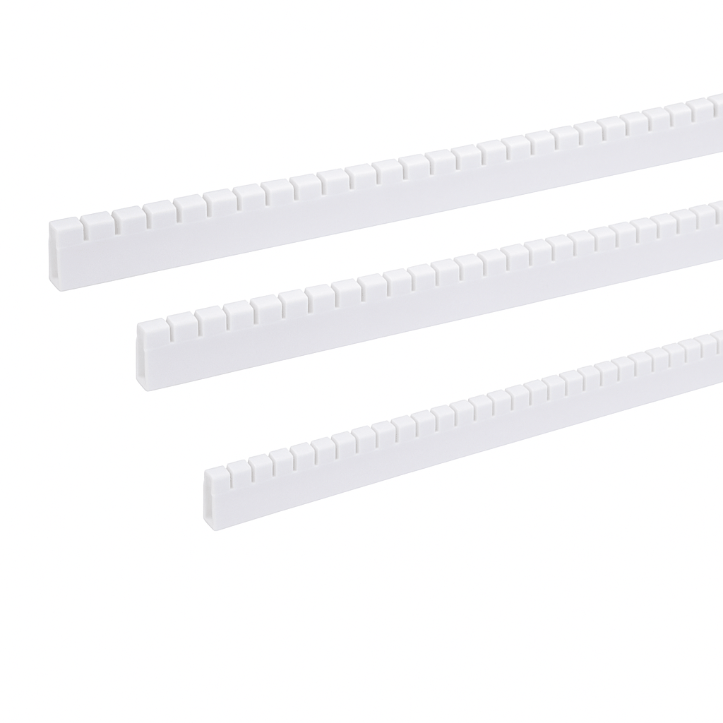 10m white polythene grommet strips for protective panel edging and cable routing