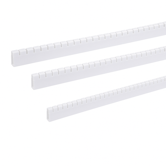 10m white polythene grommet strips for protective panel edging and cable routing