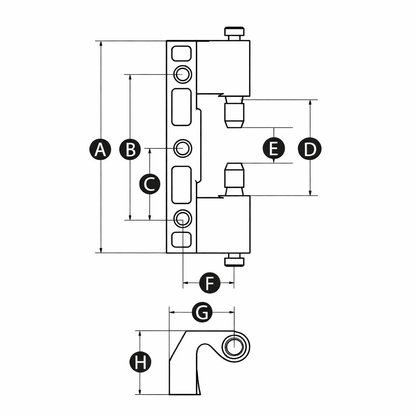 Concealed & Removable Hinge with Retracting Pins