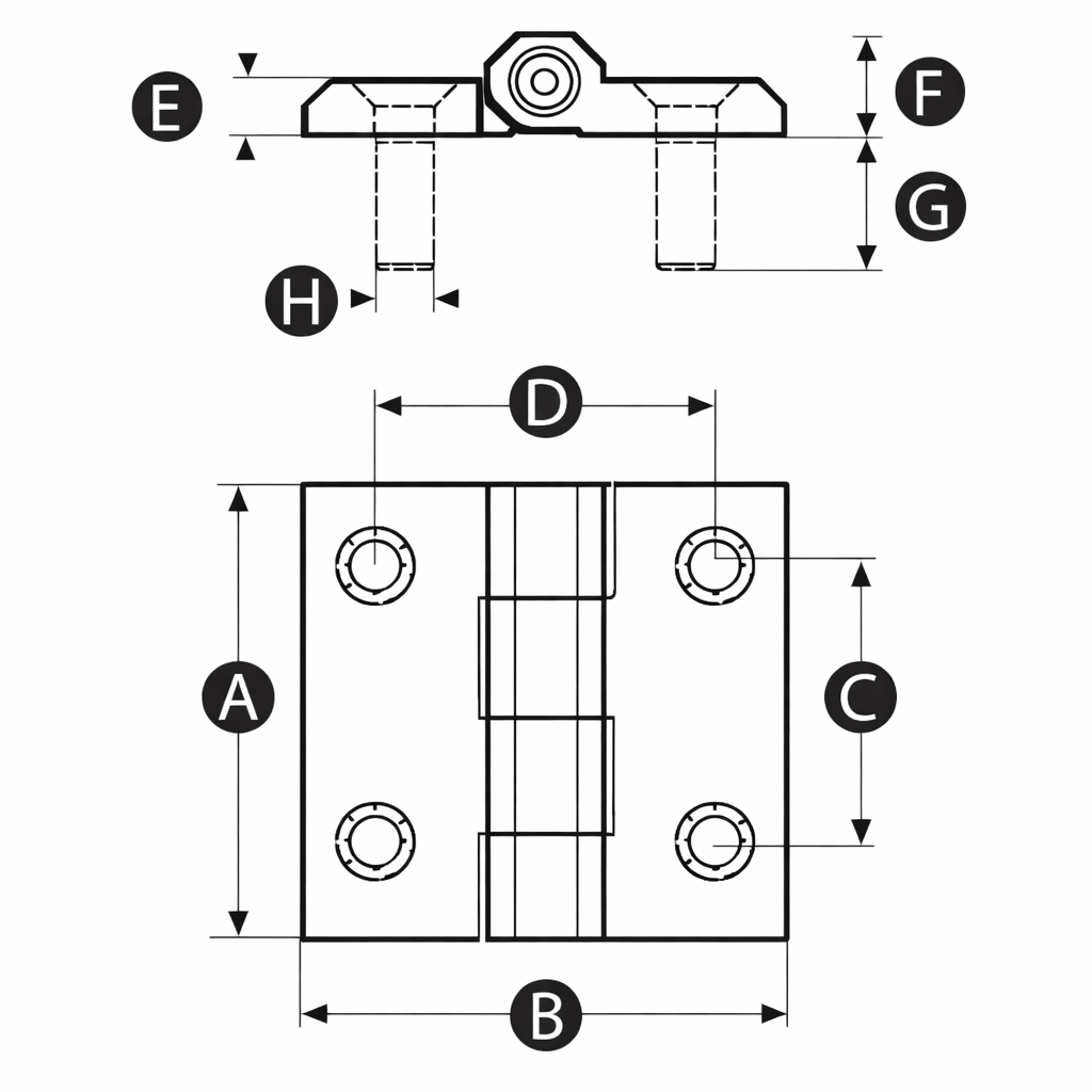 Die Cast Zinc Hinge