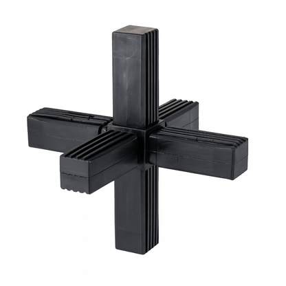 Plastic Square 6 Way Tube Connector for multi-directional tube joints in structural frameworks