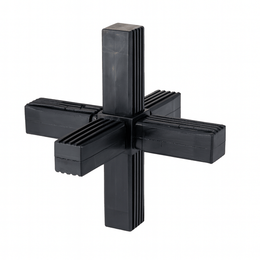 Plastic Square 6 Way Tube Connector for multi-directional tube joints in structural frameworks