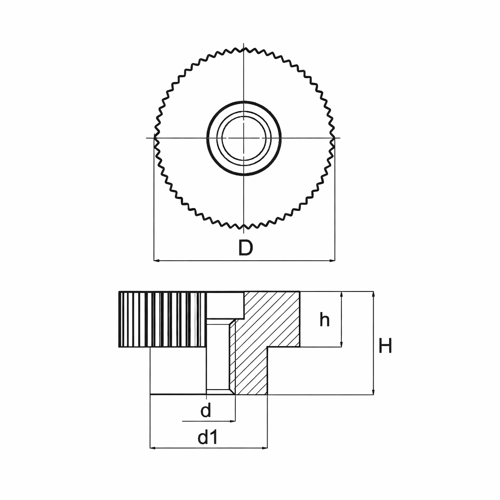 Metric Nylon Knuled Thumb Nuts - Form A