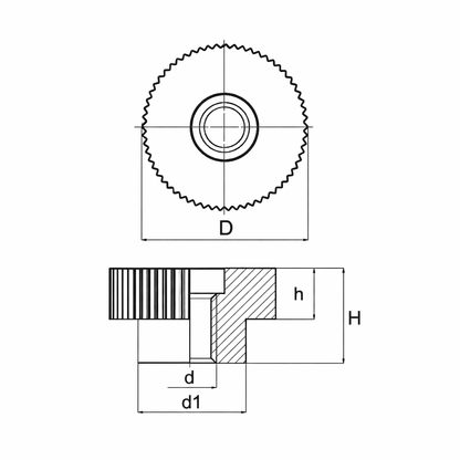 Metric Nylon Knuled Thumb Nuts - Form A