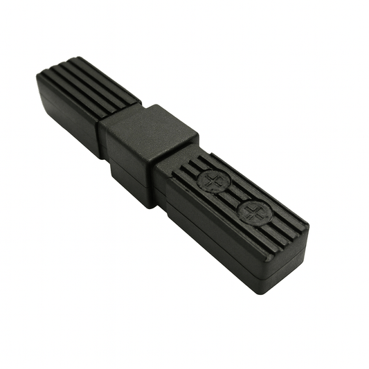 Plastic square straight tube connectors for secure modular tube joinery