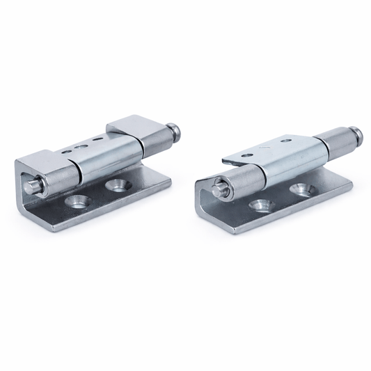 Concealed & removable hinge with pin and circlip for industrial enclosures and cabinets