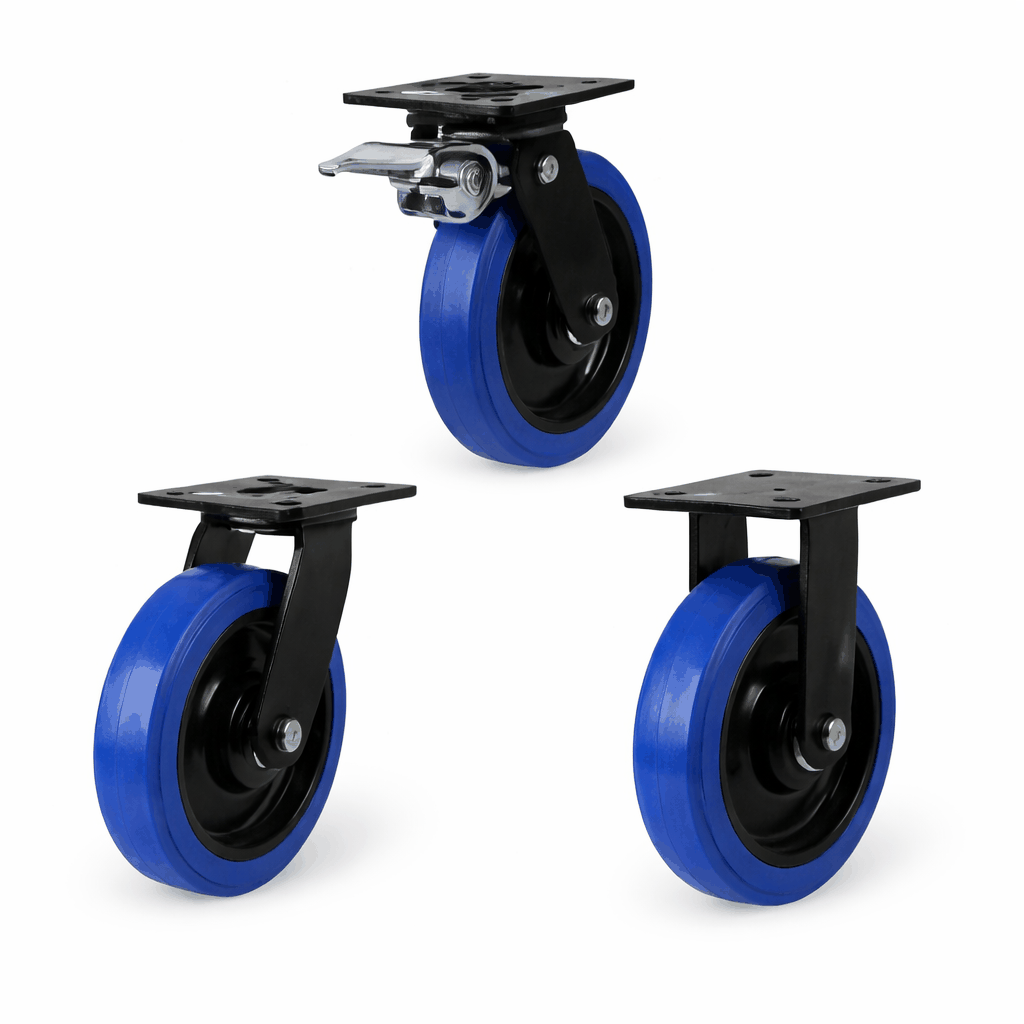 Elastic non-marking rubber on nylon castor with 280-425KG load rating