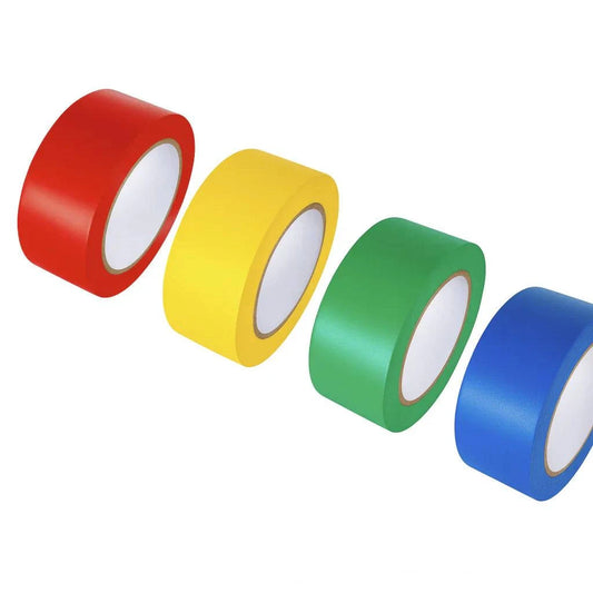 Flexible PVC line marking tapes resistant to water, moisture, and corrosion for floors, walls, and pipelines.