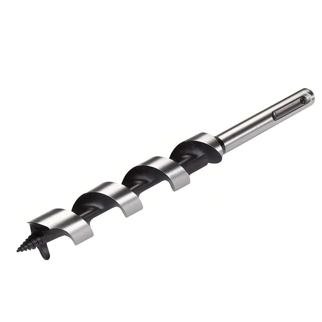 SDS shank auger drill bits for high-performance wood drilling with deep spiral design and durable steel construction
