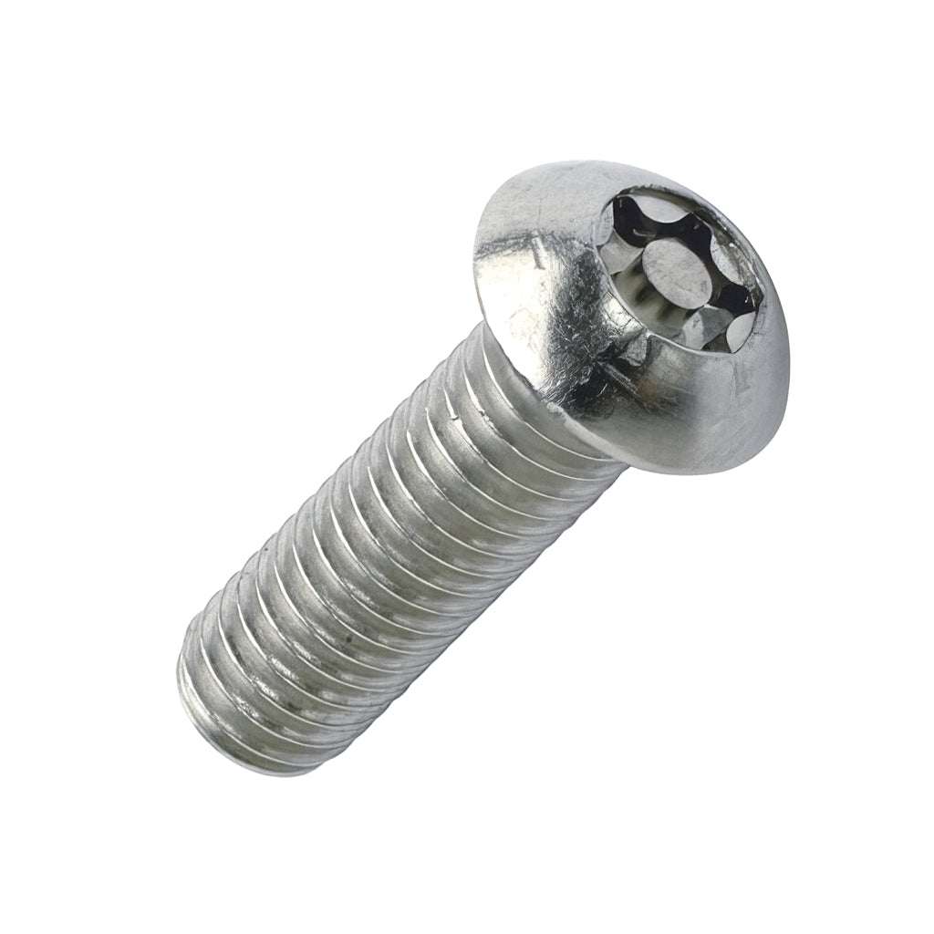BUTTON PAN 6 lobe pin drive stainless steel security machine screw fastener