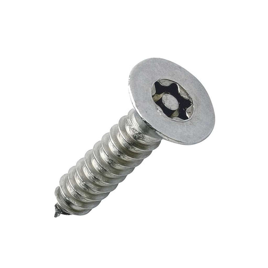 CSK 6 lobe pin drive stainless steel tamper-resistant security fastener screw