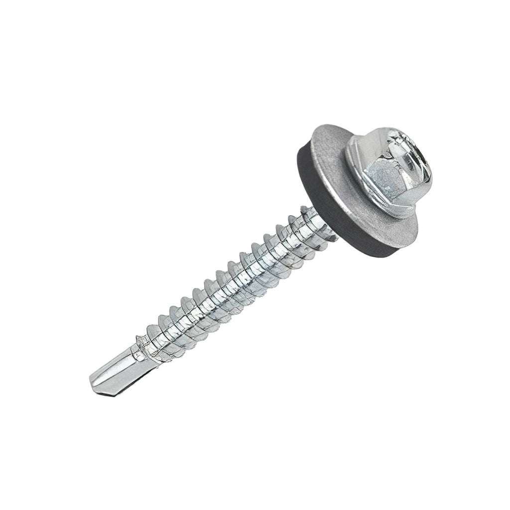 Self drilling rubber washer faced self tapping screws for water-resistant sealing on sheetmetal