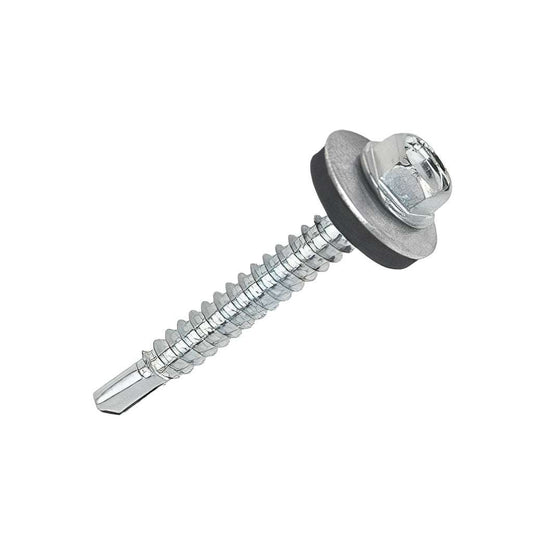 Self drilling rubber washer faced self tapping screws for water-resistant sealing on sheetmetal
