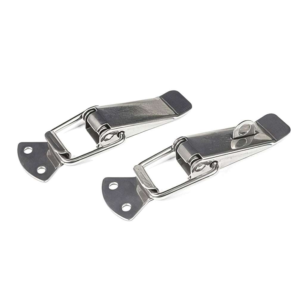Stainless steel sprung toggle latch with catch plate for industrial use
