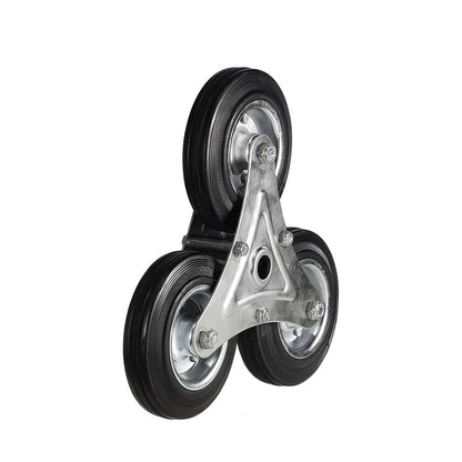 Stair climber castors with tri-star multi-wheel design for smooth heavy load transport over stairs and uneven surfaces