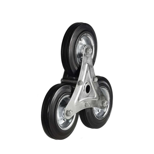 Stair climber castors with tri-star multi-wheel design for smooth heavy load transport over stairs and uneven surfaces