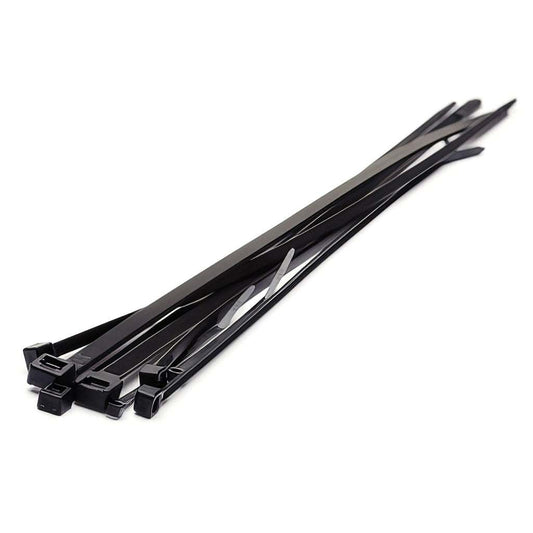 Standard nylon cable ties in black and natural, available in various sizes and tensile strengths, made of durable Nylon 6,6, RoHS compliant and low smoke generating.