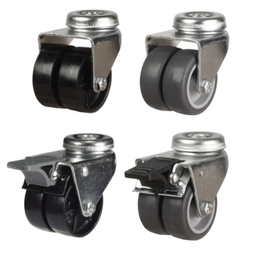 Light Duty - Bolt Hole Twin Wheel Castors