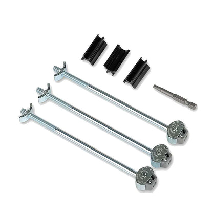 Zipbolt 10.858 slimline worktop connector for 16-25mm worktops with patented geared design and cordless drill tensioning method